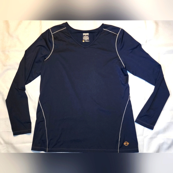 Duluth Trading Company Lg long sleeve polygiene blue - Picture 1 of 4